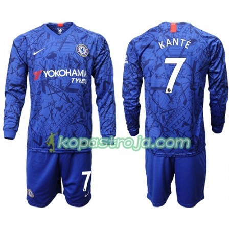 Billiga Fotbollströjor Chelsea Kante 7 Barn Hemma tröja 2019/20 Långärmad